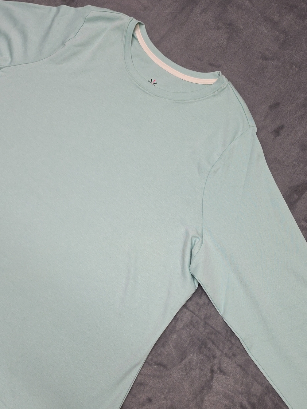 Isaac Mizrahi Long-Sleeve Crewneck Tee - Light Mint Sz 3x